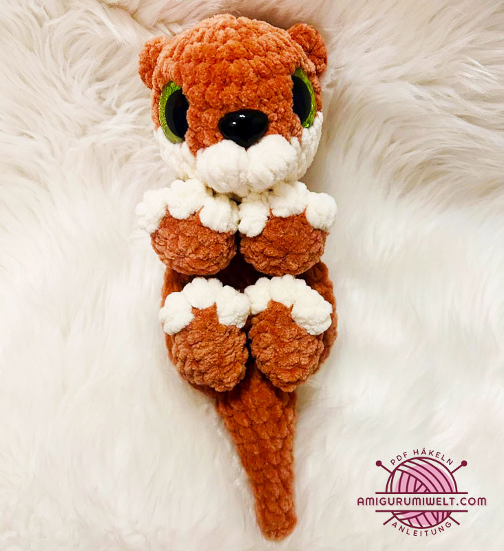 Amigurumi Plüsch Otter mit großen Augen PDF Anleitung (4)
