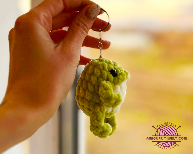 Frosch Schlüsselanhänger Häkeln Anleitung für Anfänger (2)